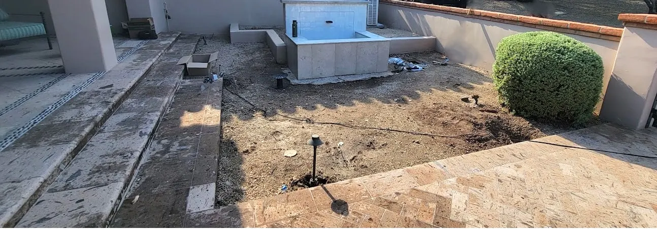 Paradise Valley Country Estates courtyard fountain before the transformation