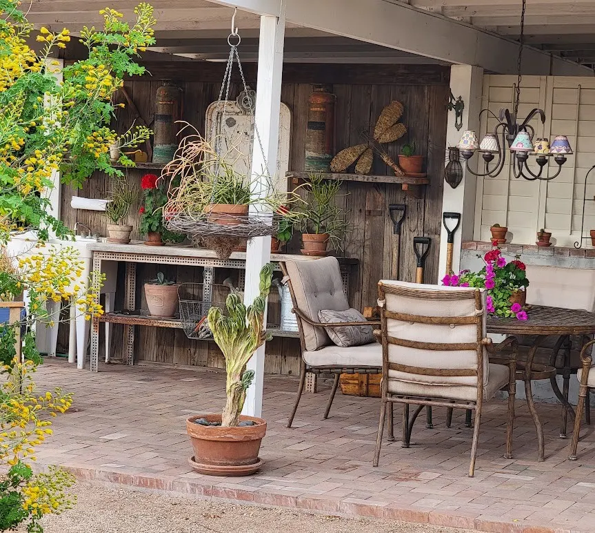 Paradise Valley French Garden potting shed after the renovation