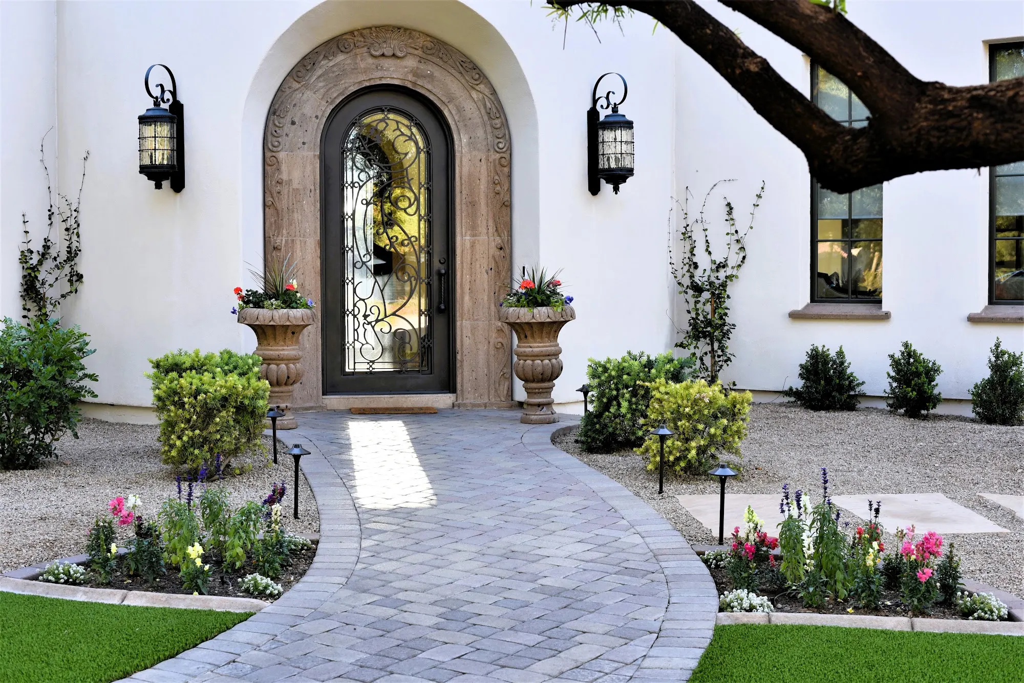 Accent planters at Paradise Valley Retreat